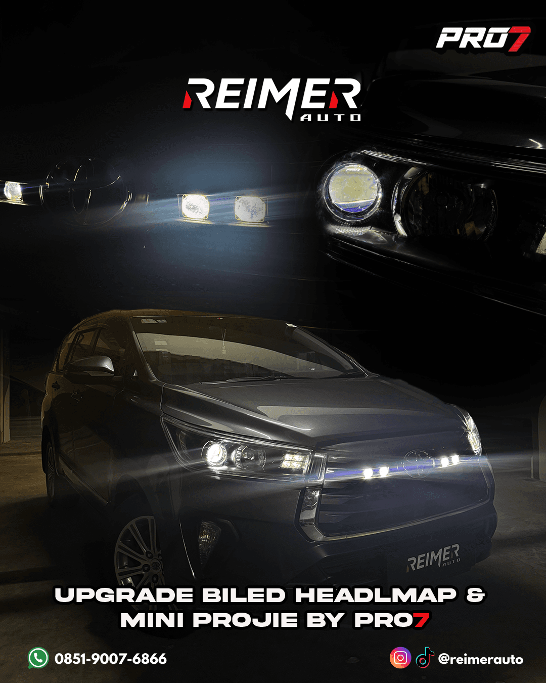 Truk dengan upgrade light bar LED penuh