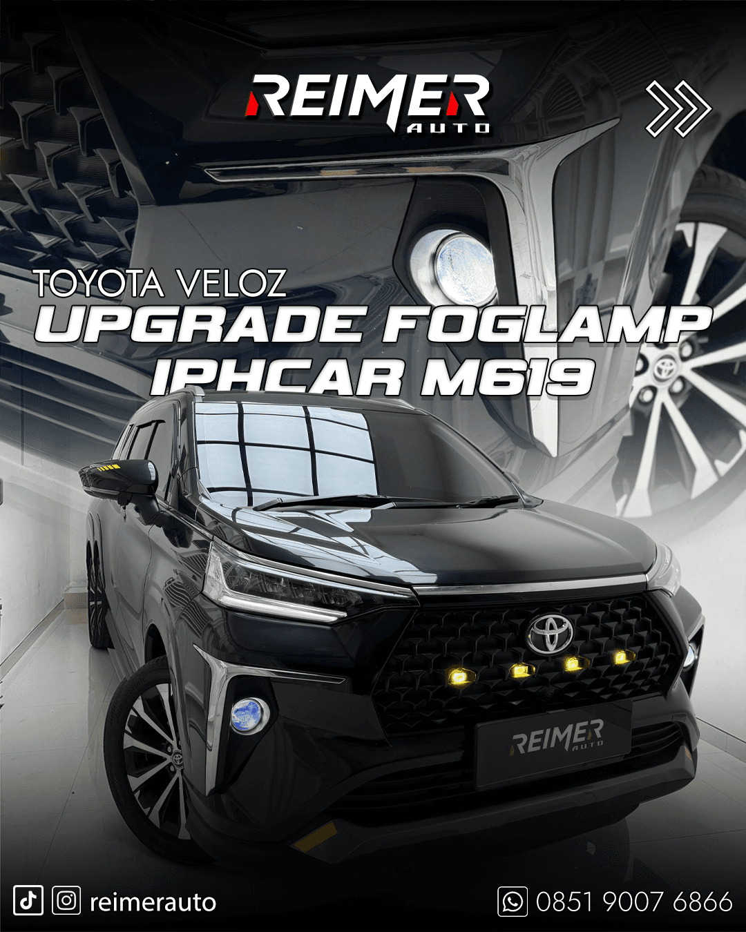 Truk dengan upgrade light bar LED penuh