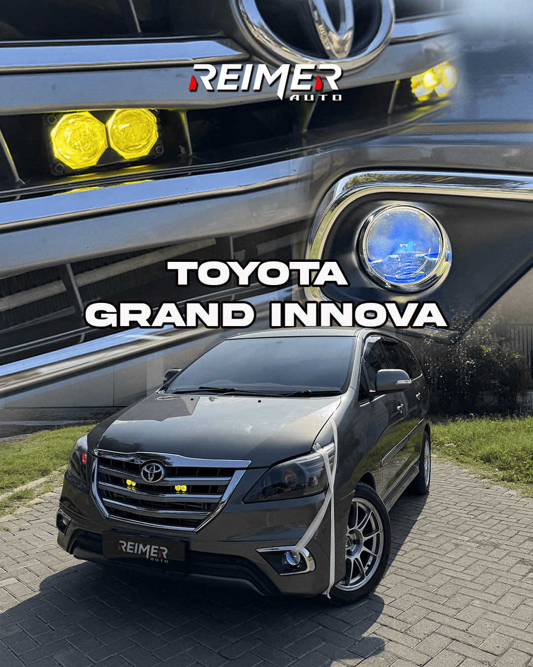 Truk dengan upgrade light bar LED penuh