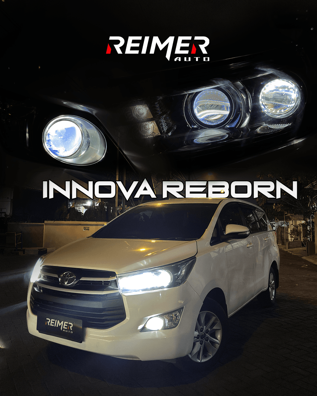 Truk dengan upgrade light bar LED penuh
